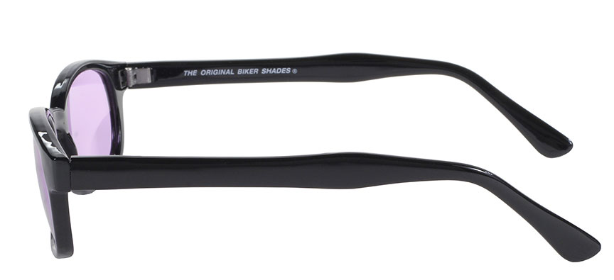 KD's Original 1 Pair Black Light Purple Lens Old School Biker Sunglasses 21216