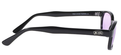 KD's Original 1 Pair Black Light Purple Lens Old School Biker Sunglasses 21216