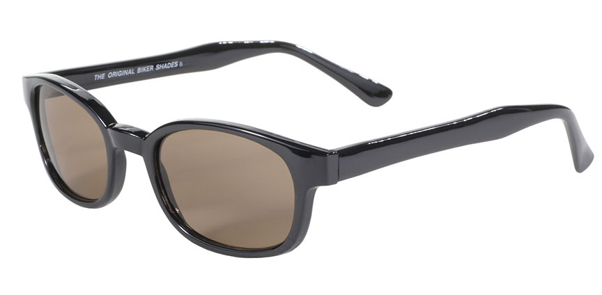 KD's Original 1 Pair Black Frame Brown Lens Old School Biker Sunglasses 2121