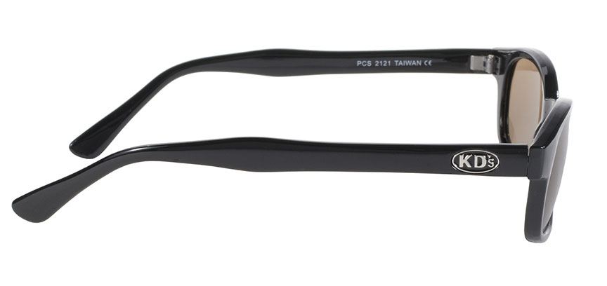 KD's Original 1 Pair Black Frame Brown Lens Old School Biker Sunglasses 2121