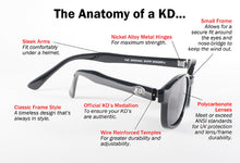 KD's 1 Pair Dark Green Motorcycle Old School Biker Sunglasses Shades 2126