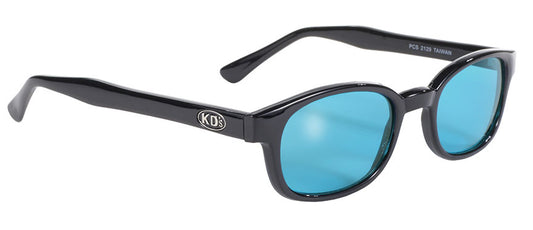 KD's Original Black 1 Pair Turquoise Lens Old School Biker Sunglasses 2129