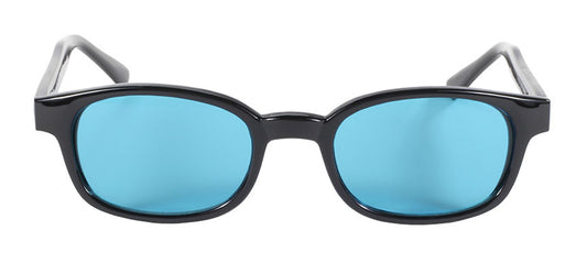 KD's Original Black 1 Pair Turquoise Lens Old School Biker Sunglasses 2129