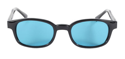 KD's Original Black 1 Pair Turquoise Lens Old School Biker Sunglasses 2129
