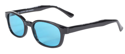 KD's Original Black 1 Pair Turquoise Lens Old School Biker Sunglasses 2129
