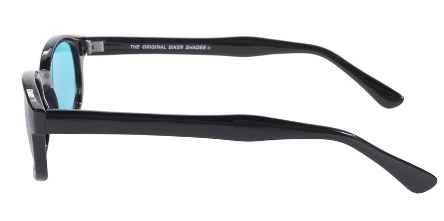 KD's Original Black 1 Pair Turquoise Lens Old School Biker Sunglasses 2129