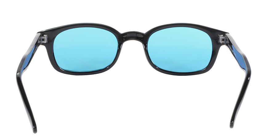 KD's Original Black 1 Pair Turquoise Lens Old School Biker Sunglasses 2129