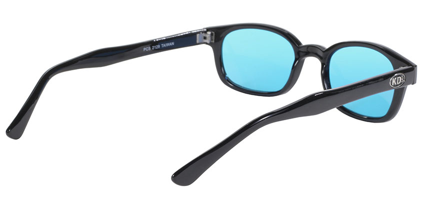 KD's Original Black 1 Pair Turquoise Lens Old School Biker Sunglasses 2129