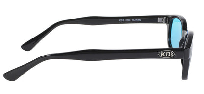 KD's Original Black 1 Pair Turquoise Lens Old School Biker Sunglasses 2129