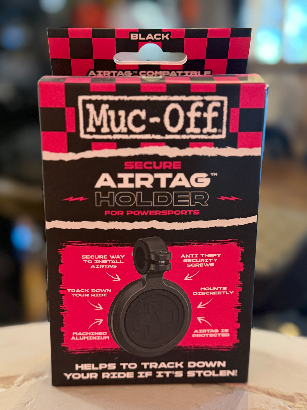 Muc-Off AirTag Holder Iphone Security for Luggage Helmet Motorcycle