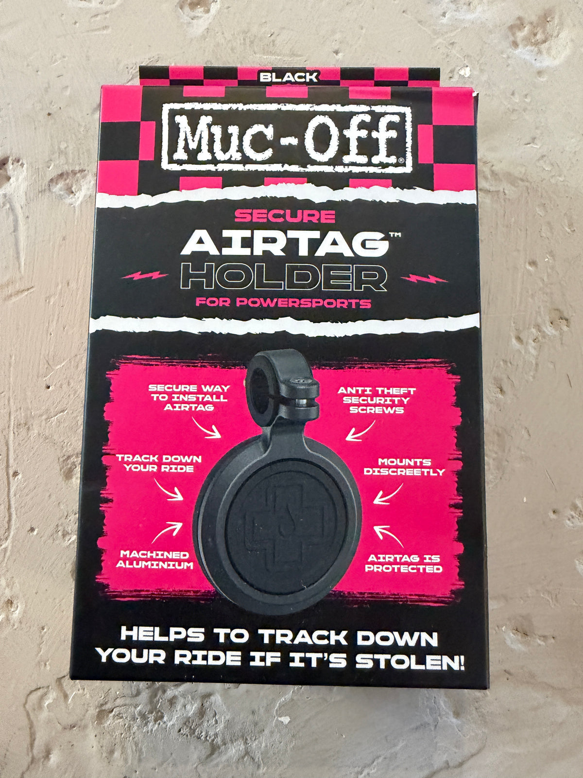 Muc-Off AirTag Holder Iphone Security for Luggage Helmet Motorcycle