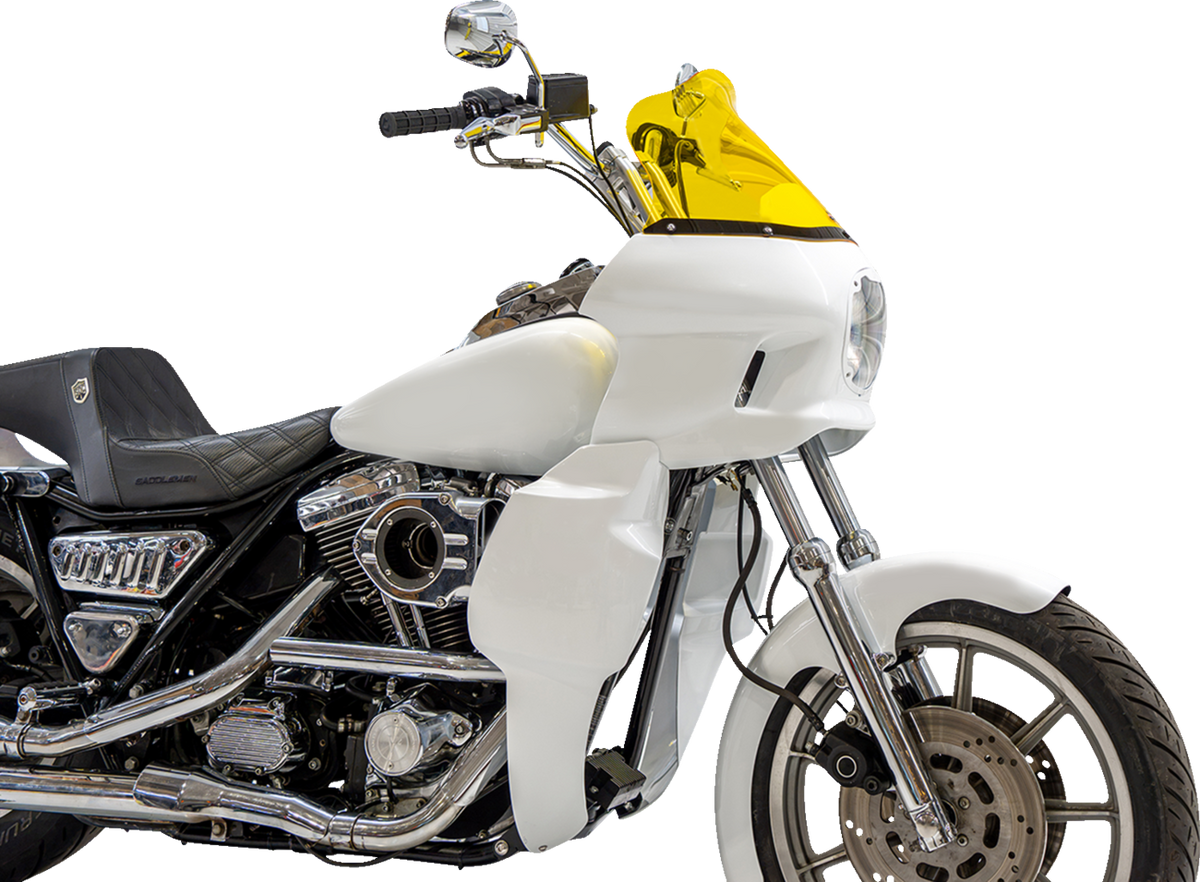 Klock Werks Kolor Flare 12.5" Yellow Windshield fits Saddlemen S-RT Mini Fairing