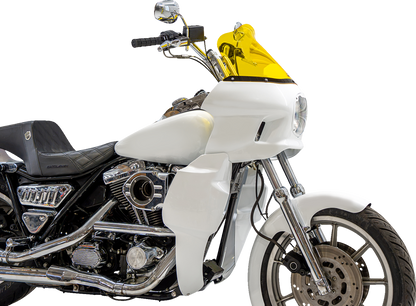 Klock Werks Kolor Flare 12.5" Yellow Windshield fits Saddlemen S-RT Mini Fairing