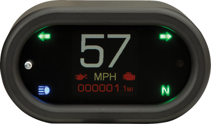 Dakota Digital Black MLX 5000 Electronic MPH & KPH Handlebar Mount Speedometer