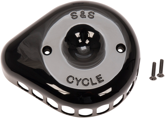 S&S Gloss Black Stealth Mini Tear Drop Air Cleaner Cover for Harley Davidson