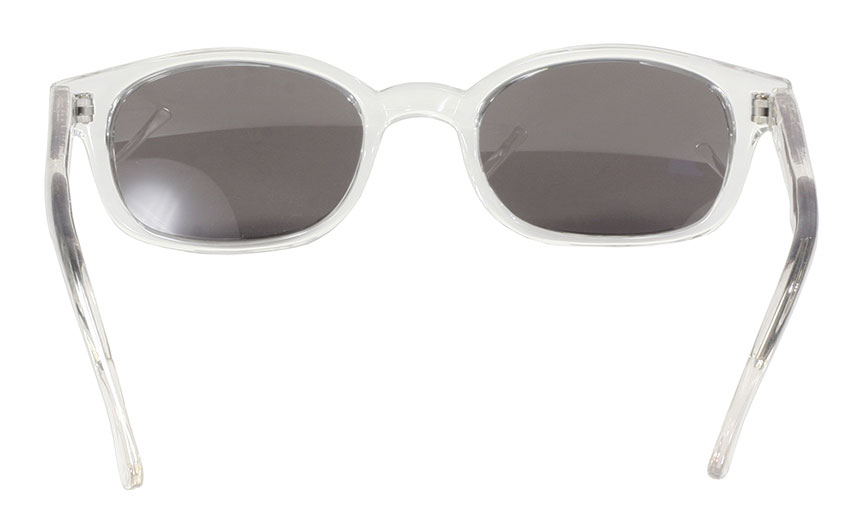 KD's 1 Pair Chill Clear Frame Silver Mirror Lens Old School Biker Sunglasses