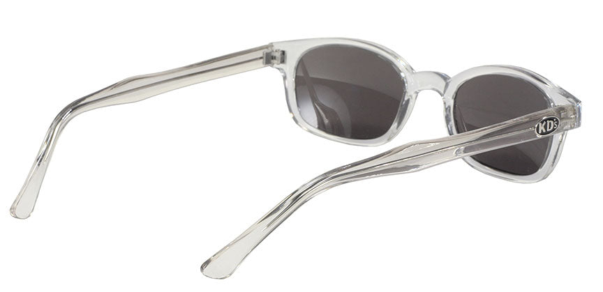 KD's 1 Pair Chill Clear Frame Silver Mirror Lens Old School Biker Sunglasses