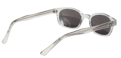 KD's 1 Pair Chill Clear Frame Silver Mirror Lens Old School Biker Sunglasses