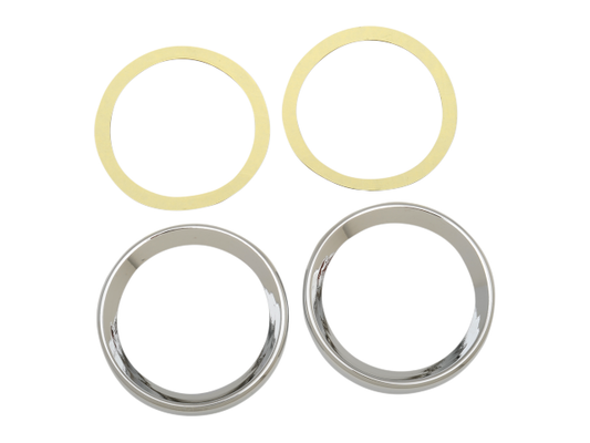 Drag Specialties Pair Of Chrome Speedo Bezels 96-99 Harley Touring FLHT FLHTC