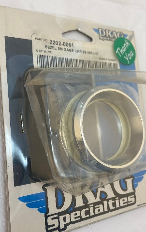 Drag Specialties Pair Chrome Temp  Volt 2" Bezels 86-13 Harley Touring FLHT FLHX