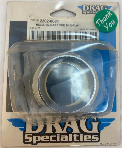 Drag Specialties Pair Chrome Temp  Volt 2" Bezels 86-13 Harley Touring FLHT FLHX