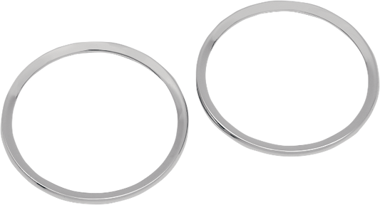 Drag Specialties Chrome Speaker Bezels fits 1996-2013 Harley Touring FLHT FLHX