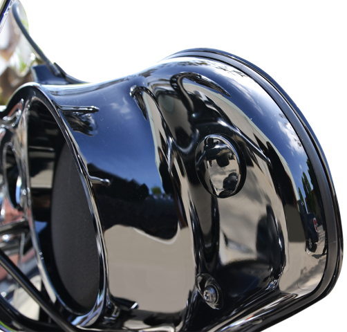 La Choppers Black Fairing Mirror Hole Plugs for 1996-23 Harley Touring FLHX FLHT