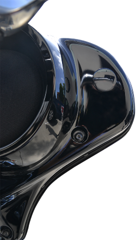 La Choppers Black Fairing Mirror Hole Plugs for 1996-23 Harley Touring FLHX FLHT