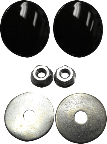 La Choppers Black Fairing Mirror Hole Plugs for 1996-23 Harley Touring FLHX FLHT
