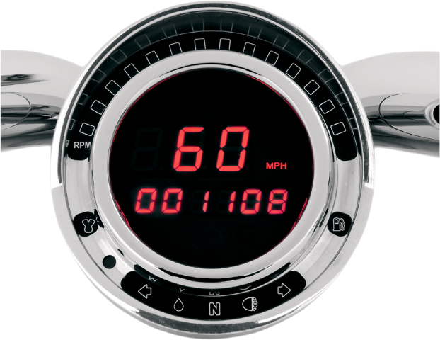 Dakota Digital Big Dog Motorcycle Direct Plug in Red LED Speedometer Speedo