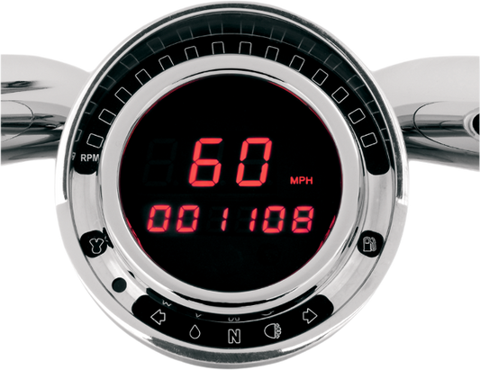 Dakota Digital Big Dog Motorcycle Direct Plug in Red LED Speedometer Speedo