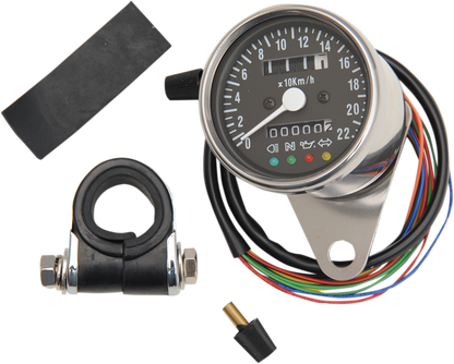 Drag Specialties Chrome Front Wheel 2:1 Mini Speedometer Speedo Harley Davidson