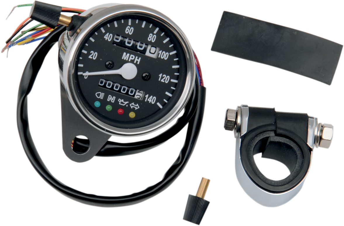 Drag Specialties 2240:60 Black Speedo Mechanical Speedometer Harley Davidson XLH