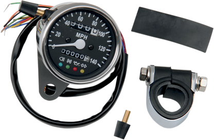 Drag Specialties 2240:60 Black Speedo Mechanical Speedometer Harley Davidson XLH