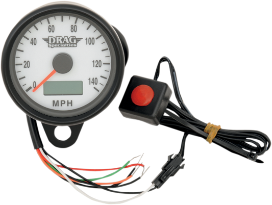 Drag Specialties Black Electronic Speedo Motorcycle Speedometer fits Harley