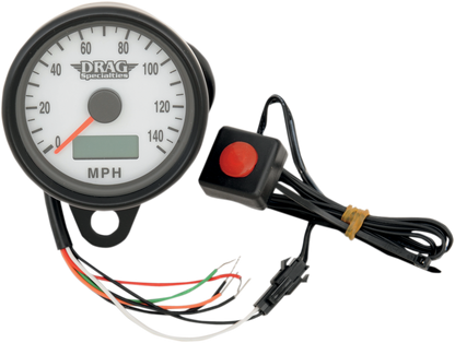Drag Specialties Black Electronic Speedo Motorcycle Speedometer fits Harley