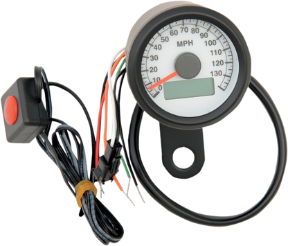 Drag Specialties Black Matte Speedo Motorcycle Electronic Speedometer Harley