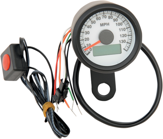 Drag Specialties Black Matte Speedo Motorcycle Electronic Speedometer Harley