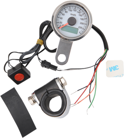 Drag Specialties Chrome 1.87" Speedo Electronic Motorcycle Speedometer Harley