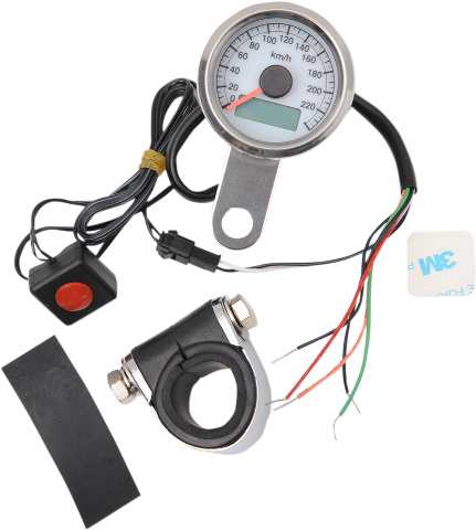 Drag Specialties Chrome 1.87" Speedo Electronic Motorcycle Speedometer Harley