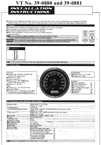 V-Twin Electronic MPH Speedometer for 2004-2013 Harley Road King FLHR Softail
