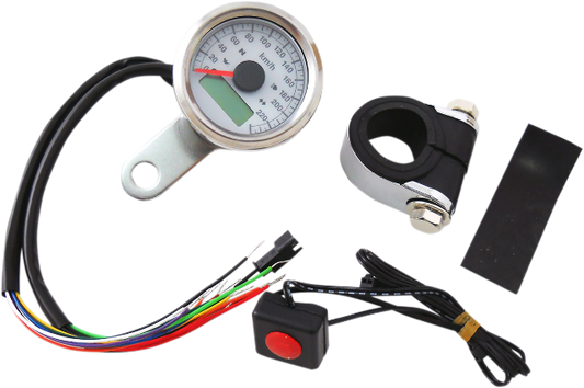 Drag Specialties 1 7/8" Mini LED Programmable Speedometer fits 1986-2003 Harley