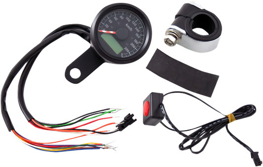 Drag Specialties 1 7/8" Mini LED Programmable Speedo 86-03 Harley Big Twin XL