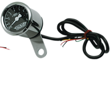 Drag Specialties Black Mini Electronic 1 7/8" Tachometer for 1986-2003 Harley
