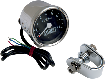 Drag Specialties Electronic Tachometer Tach Black Face for 1986-2003 Harley