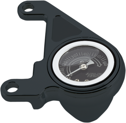 Arlen Ness Black Engine Oil Pressure Gauge fits 1999-2017 Harley Davidson Models