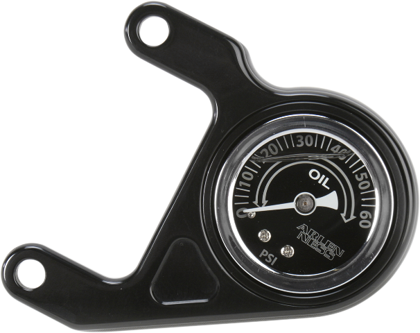 Arlen Ness Black EVO Oil Pressure Gauge Kit 84-00 Harley Dyna Touring Softail