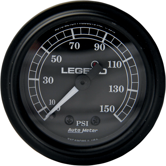 Legend Black Front Fairing PSI Air Pressure Gauge for Harley Davidson Touring