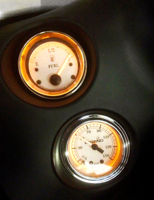 Legend Chrome Front Fairing Air Pressure PSI Gauge for Harley Davidson Touring