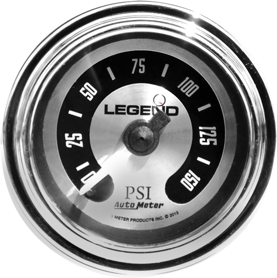 Legend Chrome Spun Aluminum LED Front Fairing PSI Air Gauge Harley Davidson